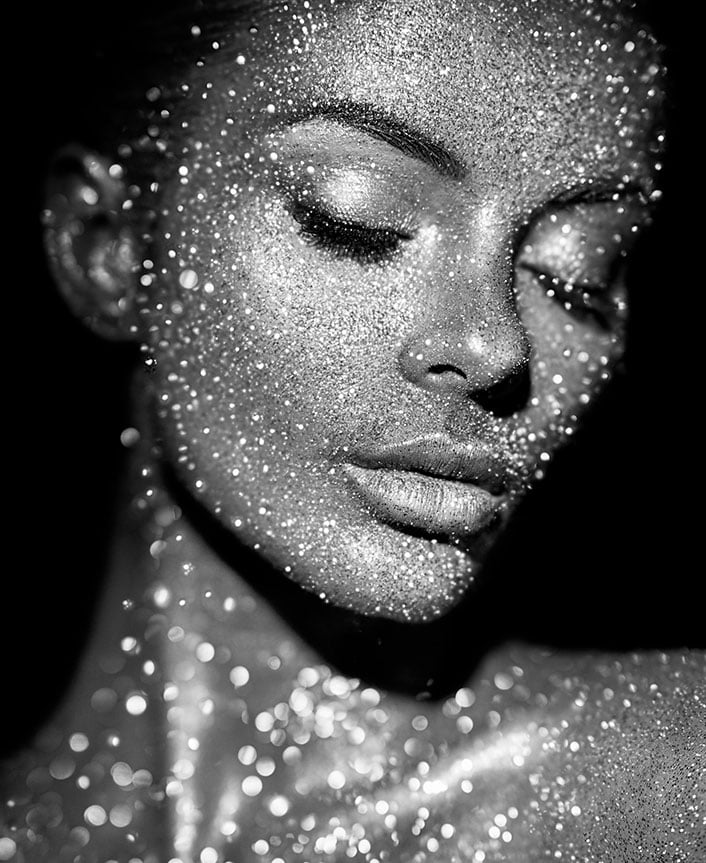 Woman sparkling with the diamonds of knowing who she is